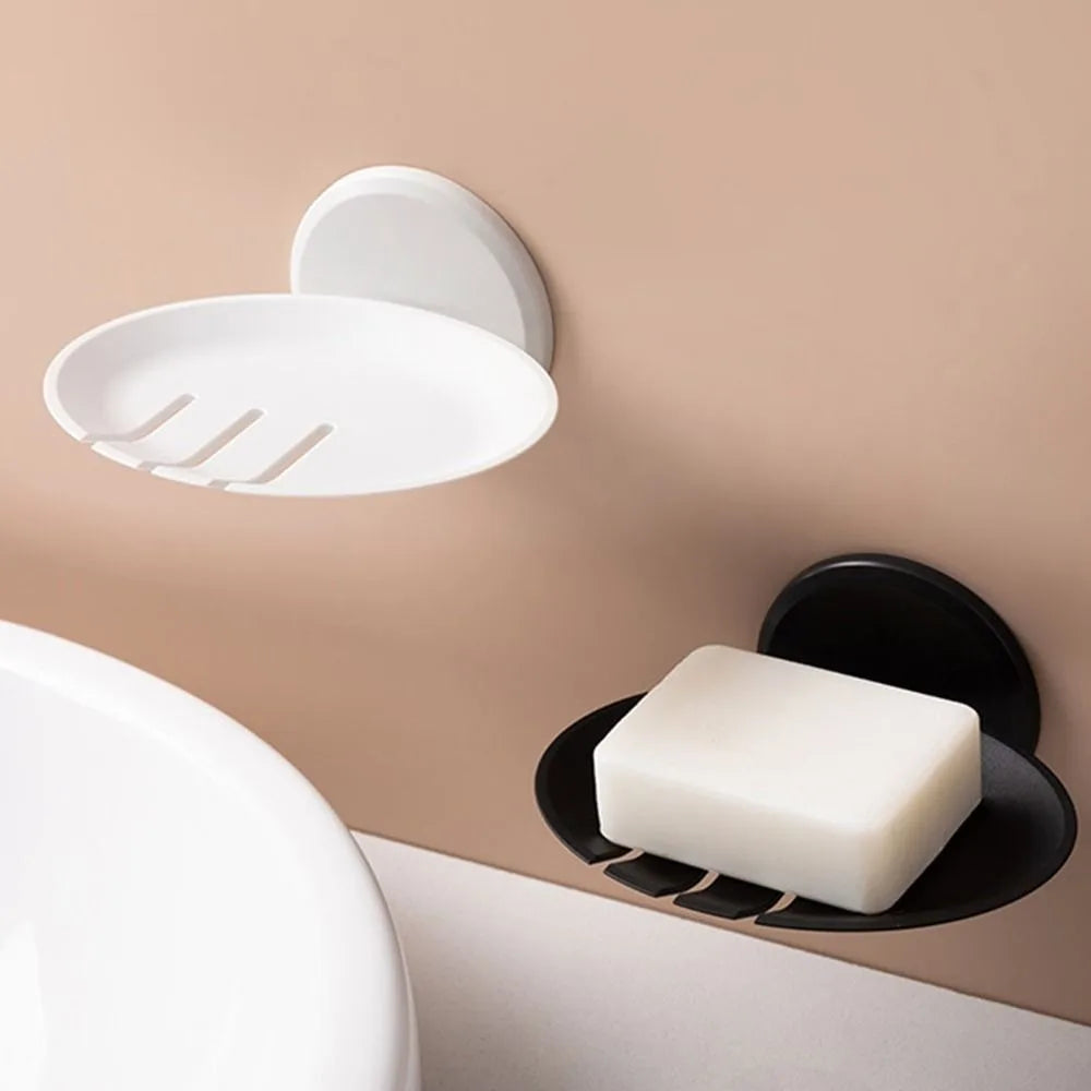 Punch-free Soap Dish Quality Wall Hanging Suction Cup Soap Box Non-slip Self Draining Soap Holder Bathroom