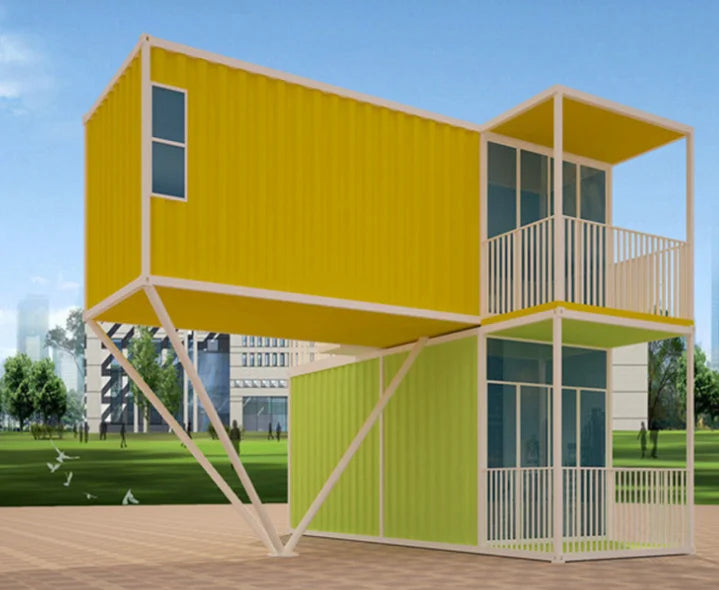 Prefabricated colored steel material Prefab Bolt Container House ,Integrated Space capsule container mobile house building