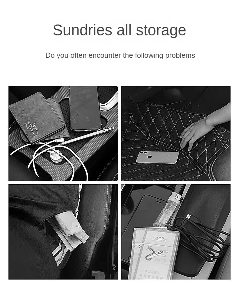 Car Backseat Organizer With Tablet Holder Leather Auto Seat Back Storage Organizer with Foldable Food Tray Tissue Phone Pocket