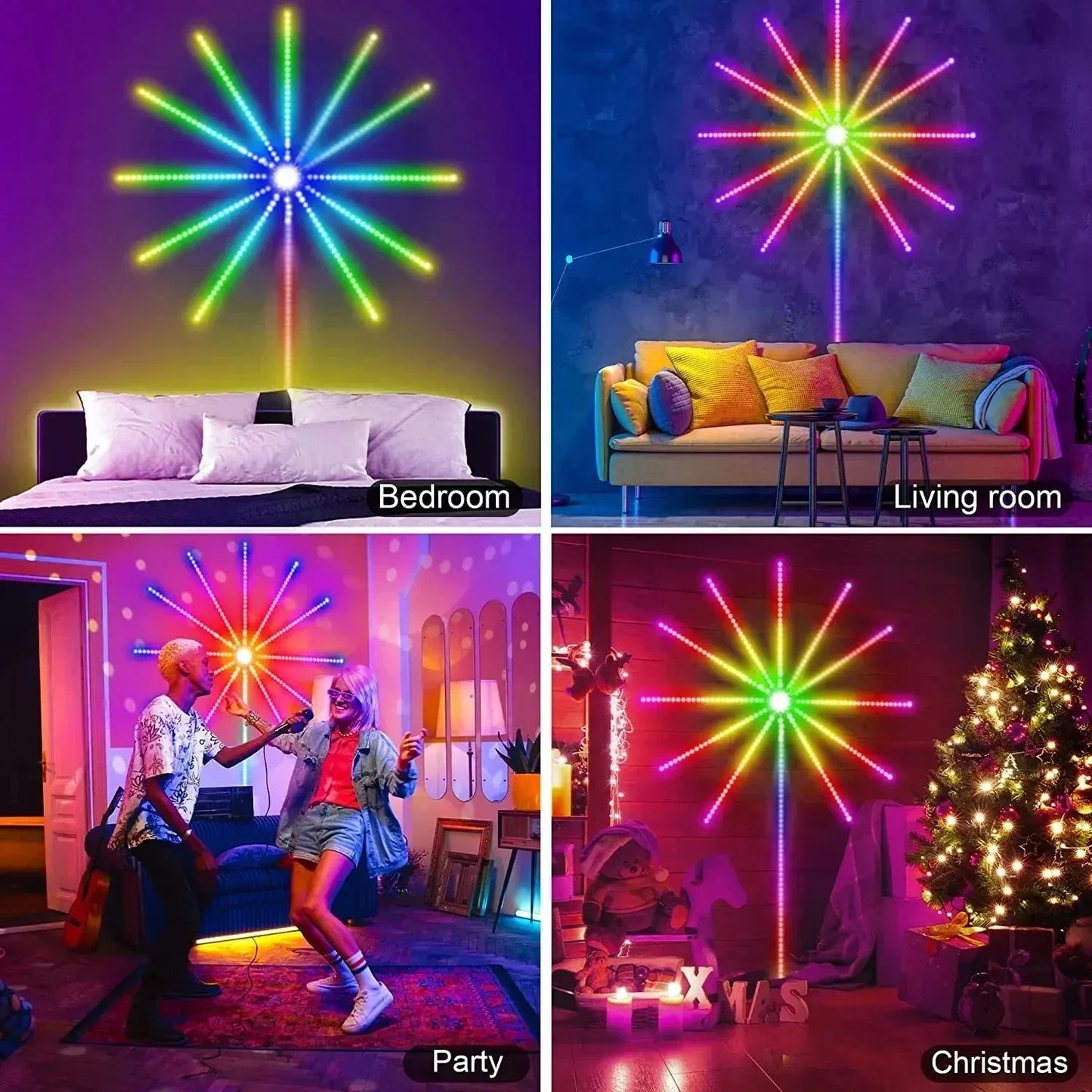 RGB Firework Led Strip Light Bluetooth Smart Neon Strip APP Led Lights Strips Usb 5V Led Strips Christmas Party Home Decor Light