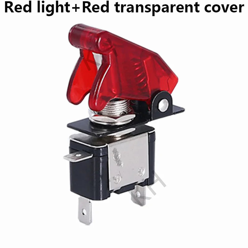 Auto Car Boat Truck Illuminated Led Toggle Switch With Safety Aircraft Flip Up Cover Guard Red Blue Green Yellow White 12V20A