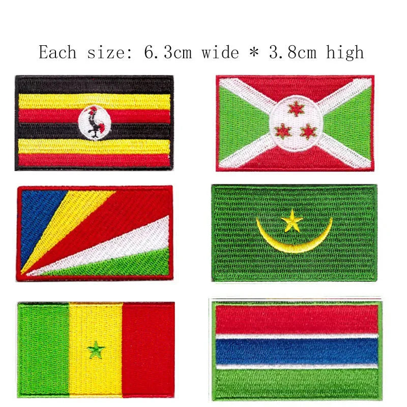 Albania Country Flag Embroidery Patch 6.3cm Wide High Quality Iron On Sew On Backing/DIY Badge
