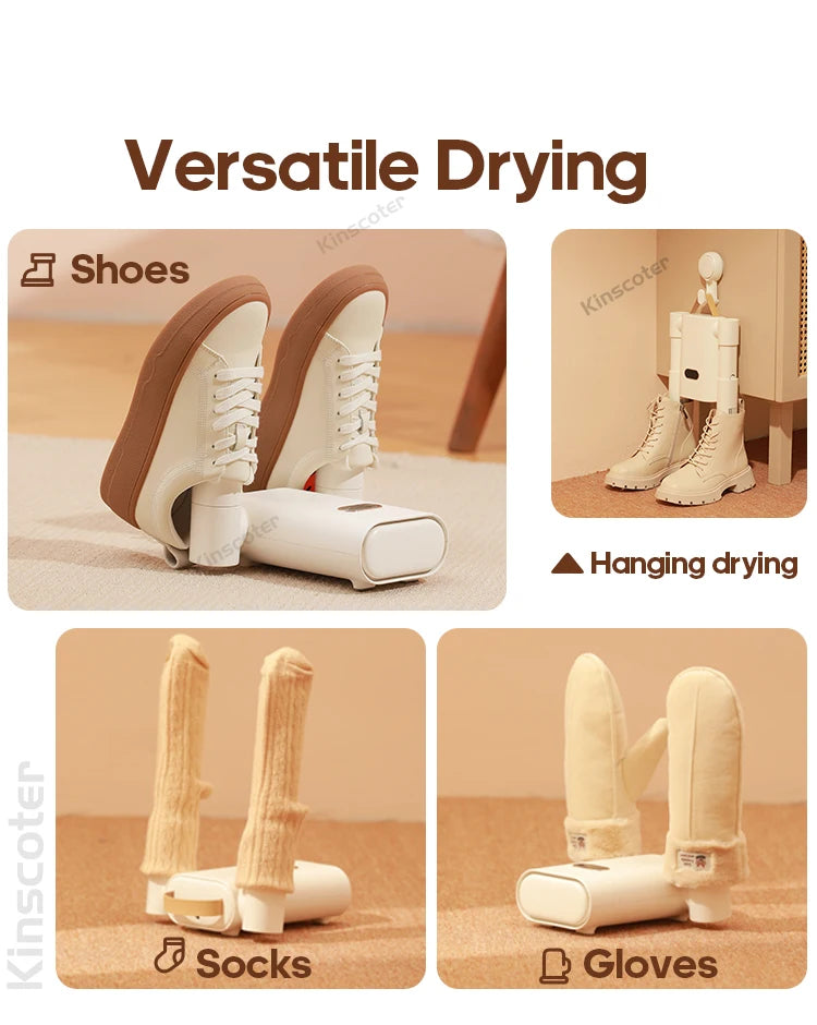 Electric Shoes Boots Dryer With Intelligent Timer Portable Household Deodorizer Dehumidifier Dryer for Shoes Boots Socks Gloves