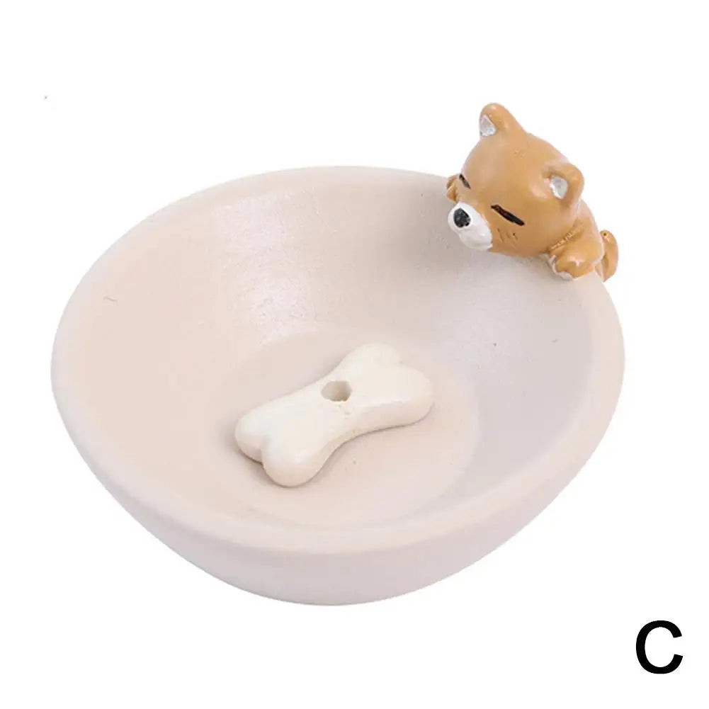 Cartoon Animal Incense Seat Small Incense Burner Incense Indoor Home Office Ornaments Animal Theme Cat Incense Stick Holder