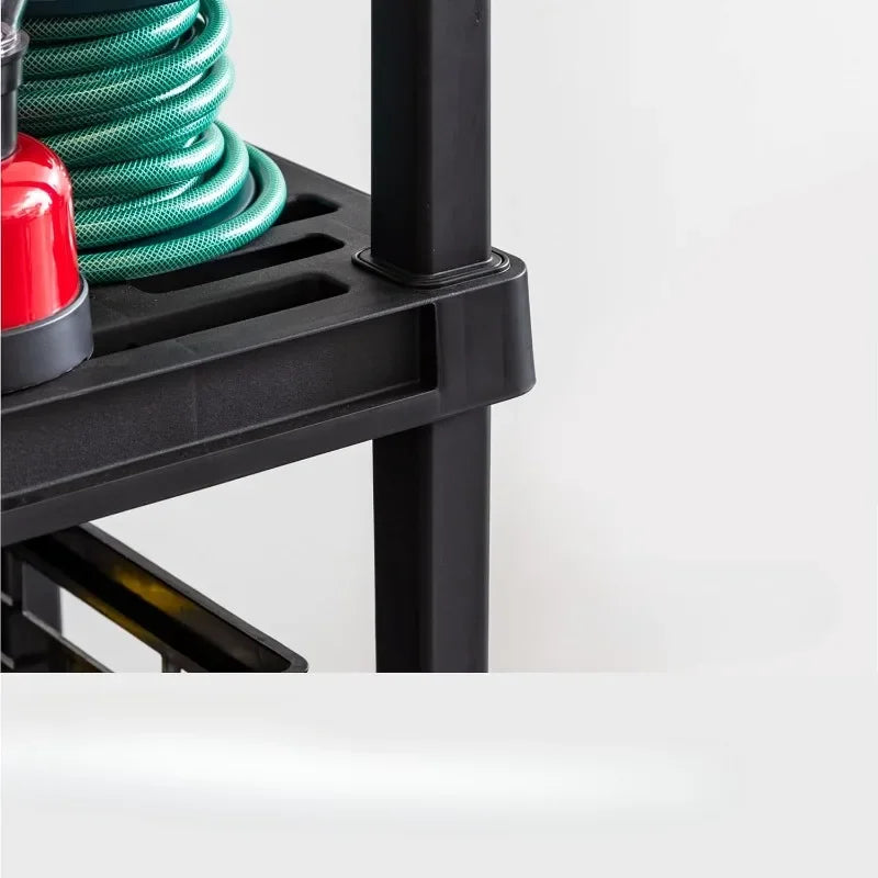 5-Tier Heavy Duty Plastic Shelving Unit,Modular Garage Rack Storage Organizer for Home,Basement,Laundry&Utility Room