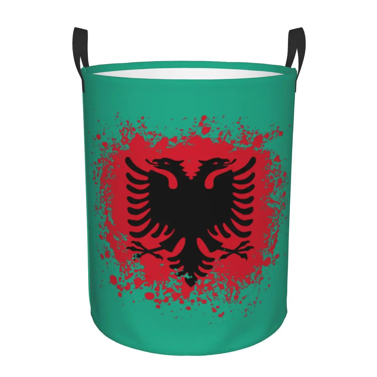 Albania Laundry Basket Foldable Albanian Pride Clothes Hamper for Baby Kids Toys Storage Bin