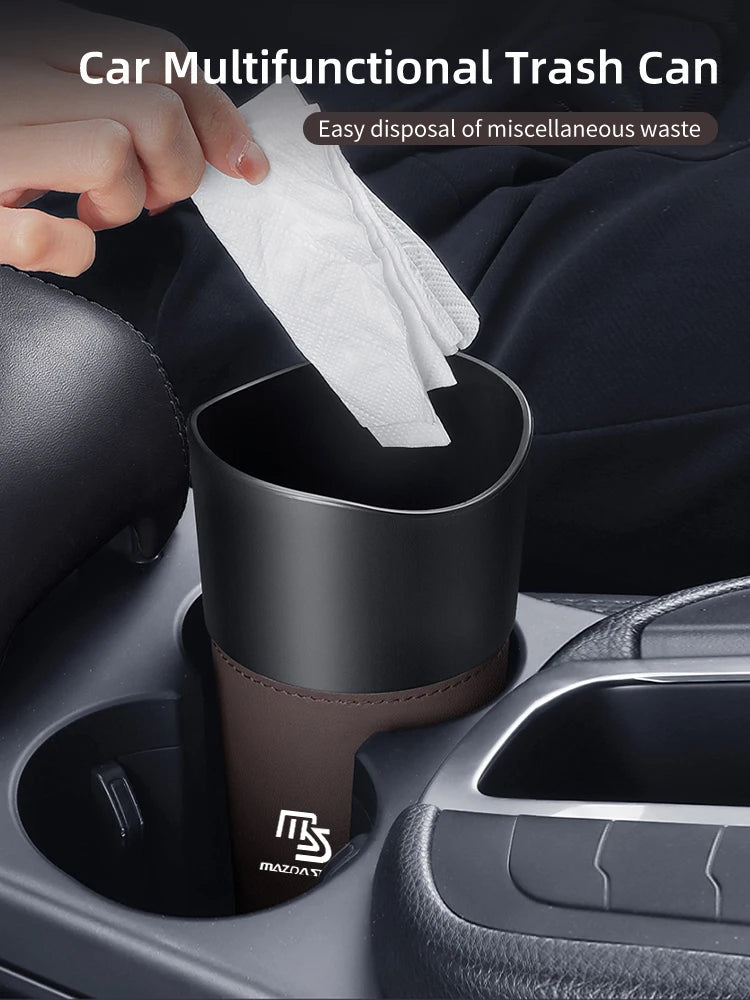 Car Trash Bin Console Rubbish Cans Storage Phone Holder Garbage Box For Mazda 6 3 CX5 5 2 323 CX7 Demio Atenza MX30 CX9 RX8 RX7