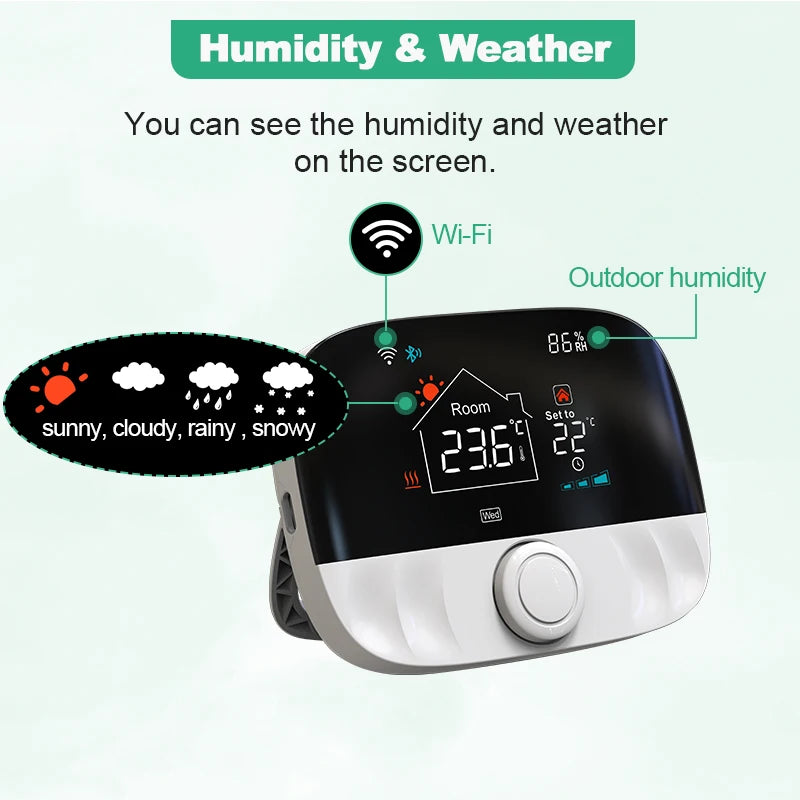 Tuya Smart Home Wifi Heating Thermostat Wireless Wifi Thermostat For Gas Boiler Smart Life Temperature Controller Alexa Google