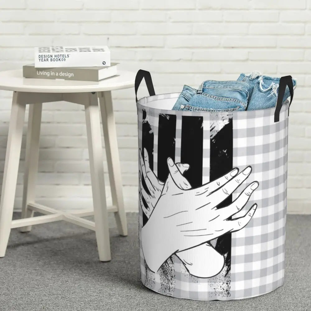 Albania Laundry Basket Foldable Albanian Pride Clothes Hamper for Baby Kids Toys Storage Bin