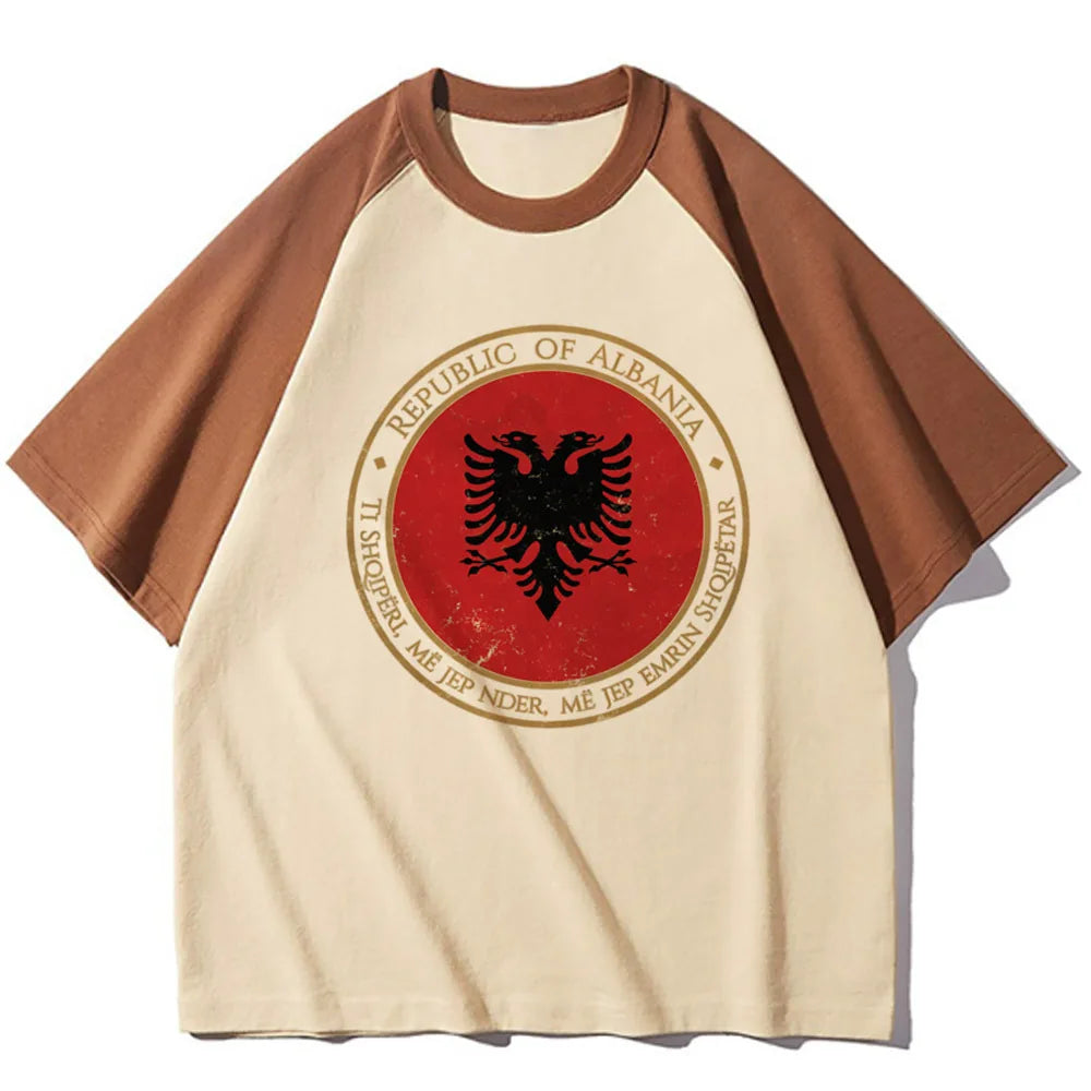Albania t-shirts women graphic designer funny tshirt female Japanese streetwear harajuku clothes