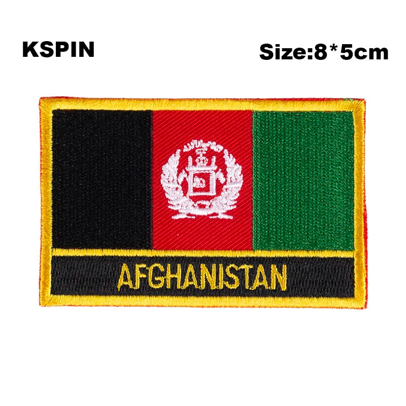 Albania Flag Embroidery Patches Iron on Saw on Transfer patches Sewing Applications for Clothes in Home&Garden