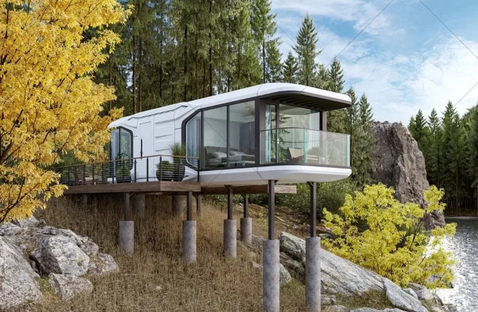 Steel frame tent space capsule cabin,Prefab apple cabin Hotel, Tiny Mobile Working House Office Pod Cabin Villa
