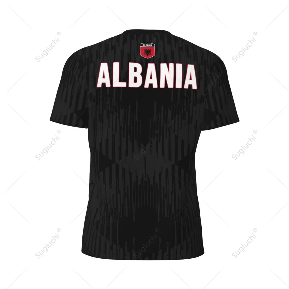 Sports Mesh T-shirt Albania Flag For Running Bike Soccer Tennis Football Fitness Tees 3D Printed Custom