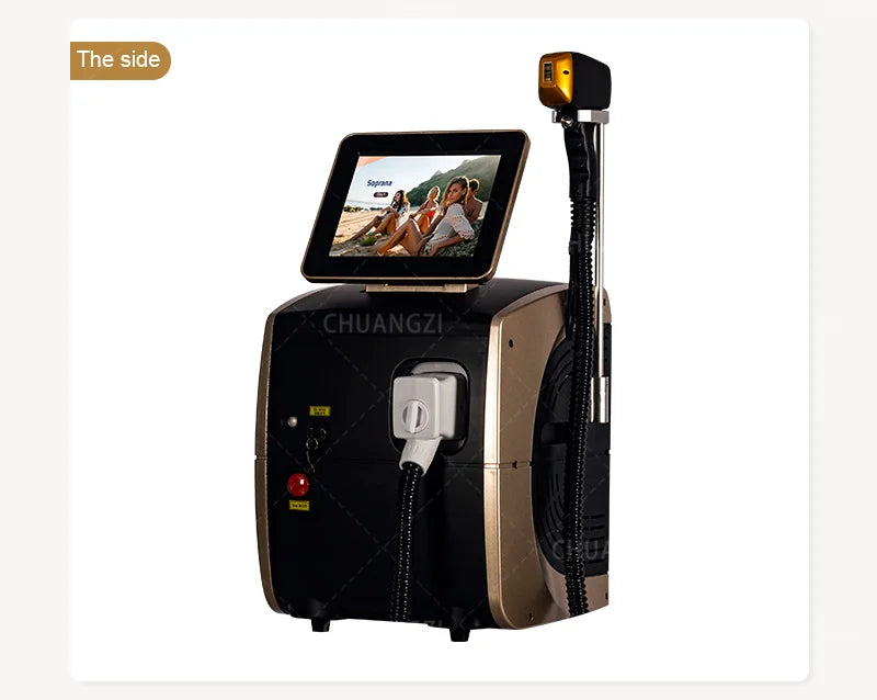 Professional Diode Ice Titanium Laser Body Hair Removal Machine 3 Wavelength 755/808/1064nm Face Hair Remove for Salon Epilator