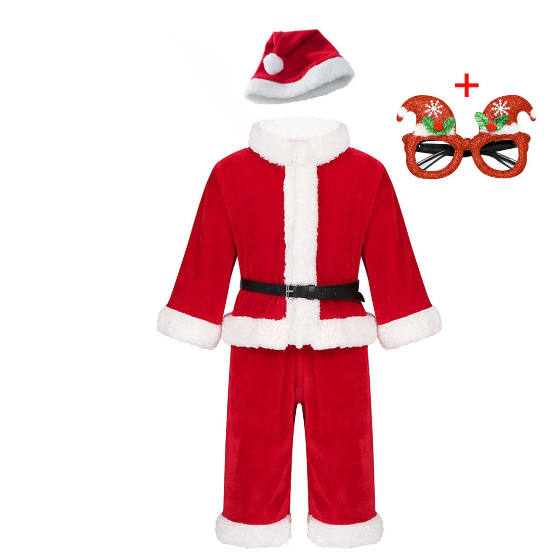 Christmas Dress for Little Girls Santa Claus Cosplay Toddler Kids Fancy Xmas Costume with Hat Child New Year Clothing Set Frocks