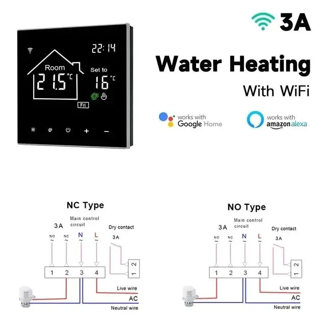 WiFi Smart Thermostat LCD Display Touch Screen for Electric Floor Heating Water/Gas Boiler Temperature Remote Controller