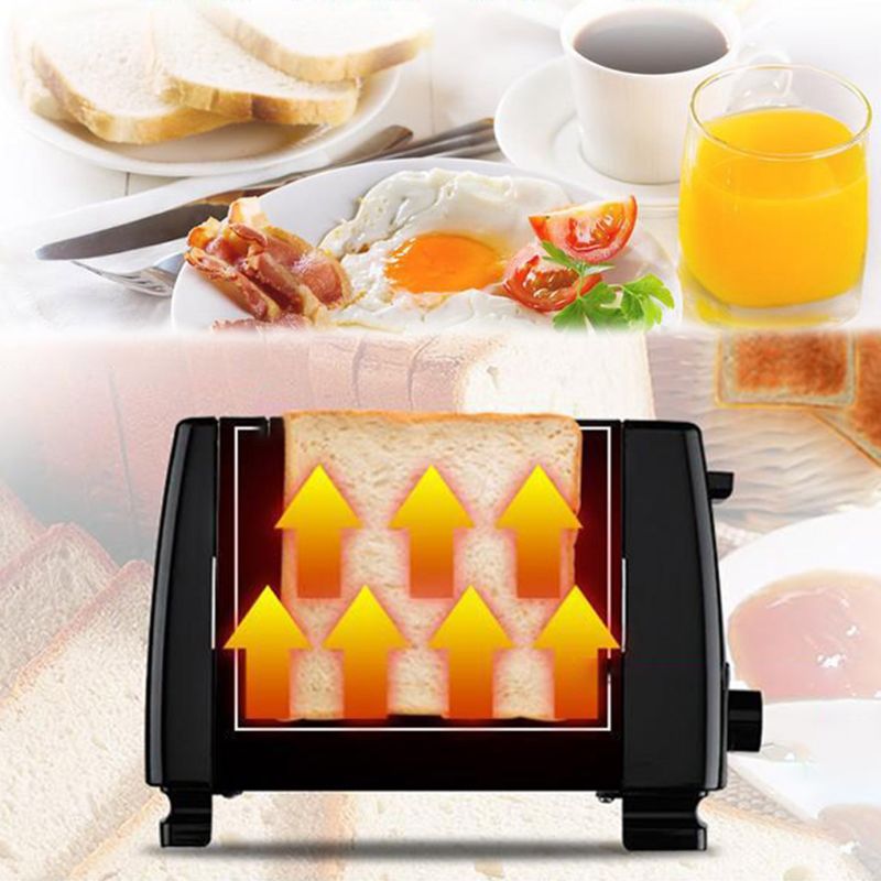 Bread Toaster With Removable Crumb Tray Toasters Cooking Appliances Home 6 Modes 2 Slices Mini Auto Breakfast Drop Shipping