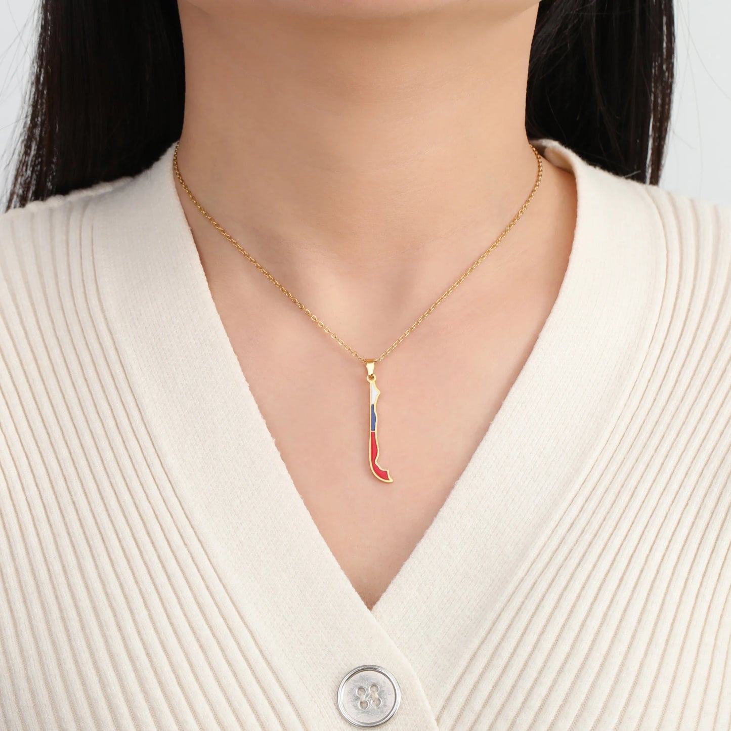 VASSAGO Afghanistan Albania Belize Ethiopia Map Necklace Iraq Chile Germany Italy Ghana Country Map Necklace Sicily Saint Martin