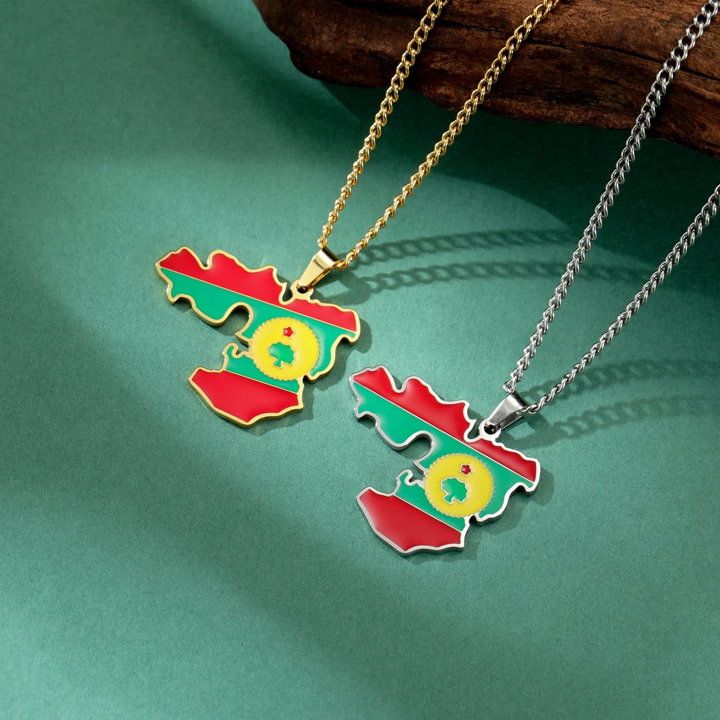 VASSAGO Afghanistan Albania Belize Ethiopia Map Necklace Iraq Chile Germany Italy Ghana Country Map Necklace Sicily Saint Martin