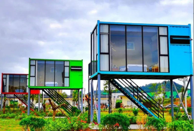 Prefabricated colored steel material Prefab Bolt Container House ,Integrated Space capsule container mobile house building