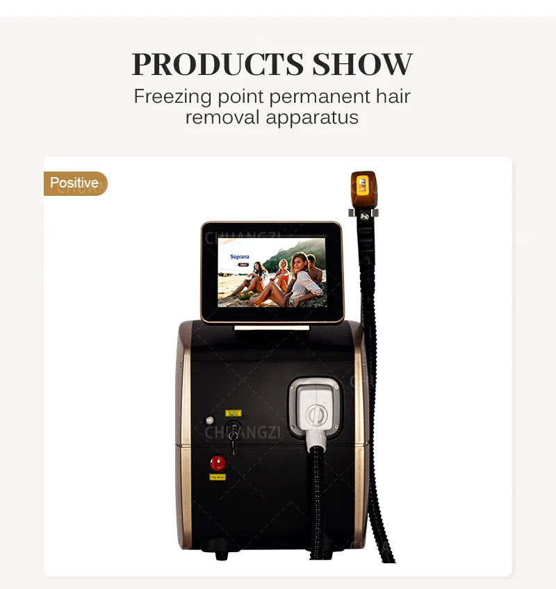 Professional Diode Ice Titanium Laser Body Hair Removal Machine 3 Wavelength 755/808/1064nm Face Hair Remove for Salon Epilator
