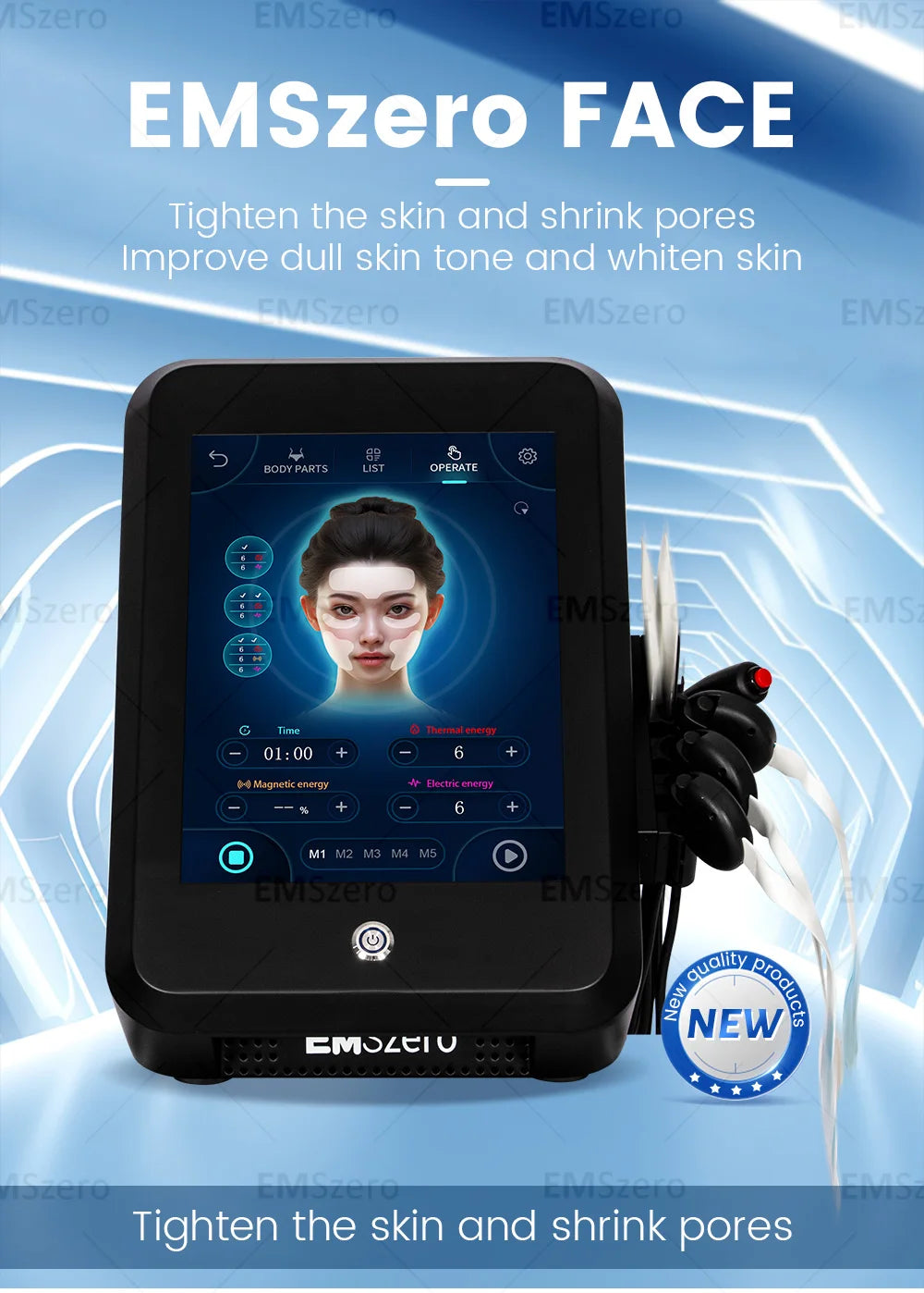 2024 The latest portable EMRF face anti-aging care machine pe face lift machine EMS face beauty machine