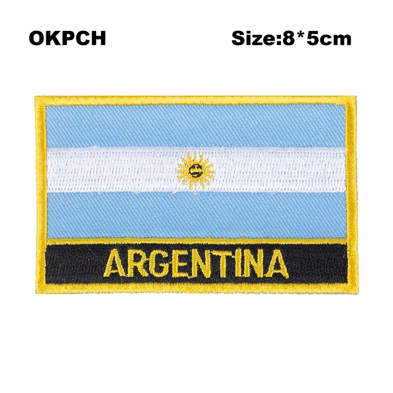 Albania Flag Embroidery Patches Iron on Saw on Transfer patches Sewing Applications for Clothes in Home&Garden