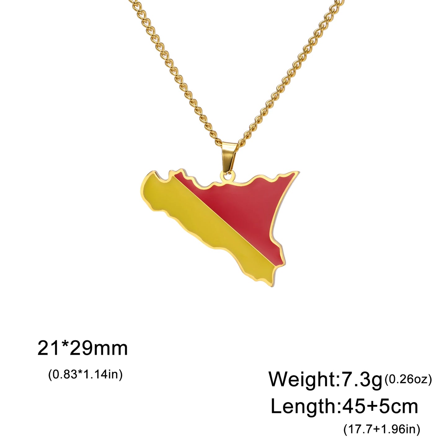 VASSAGO Afghanistan Albania Belize Ethiopia Map Necklace Iraq Chile Germany Italy Ghana Country Map Necklace Sicily Saint Martin