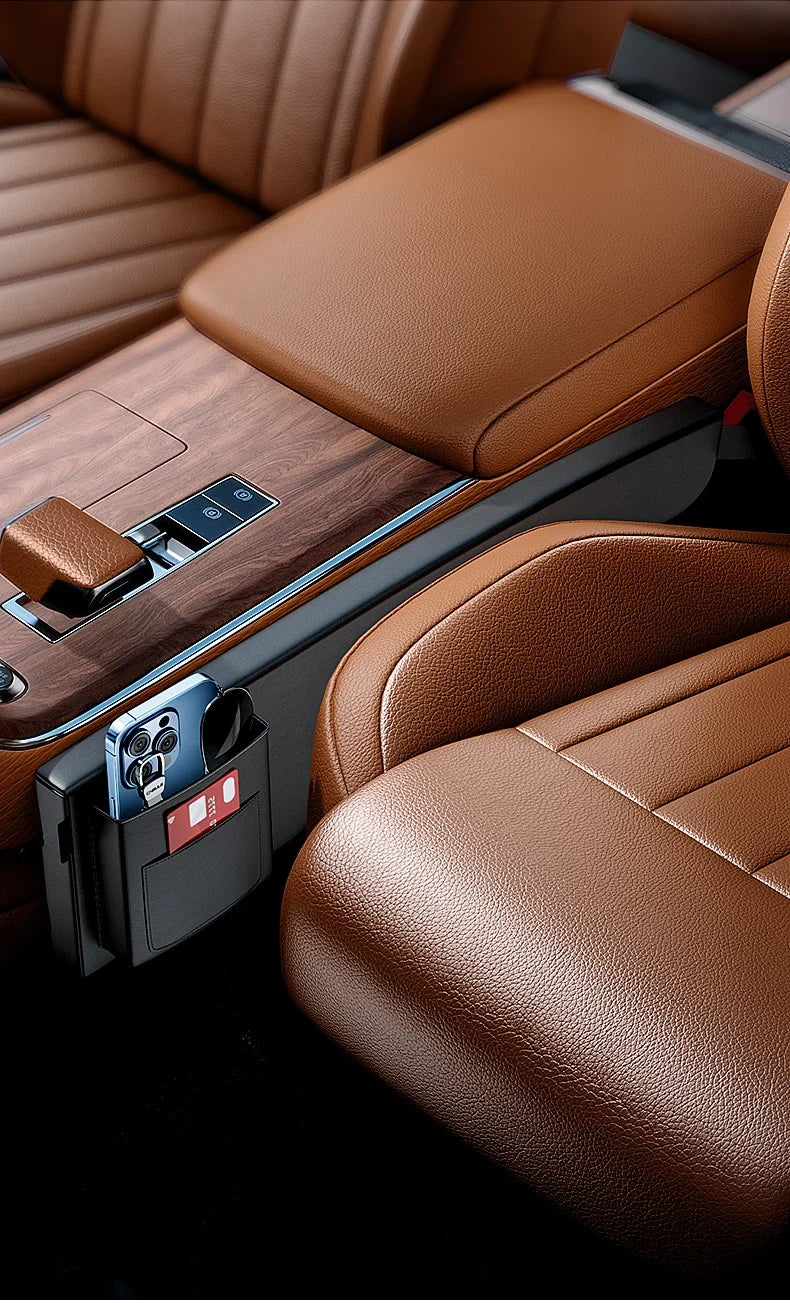 Car Seat Gap Filler Plug Leather Auto Leak Proof Anti Drop Storage For Driver Interior Phone Cards Eyeglasses Pockets Organizer
