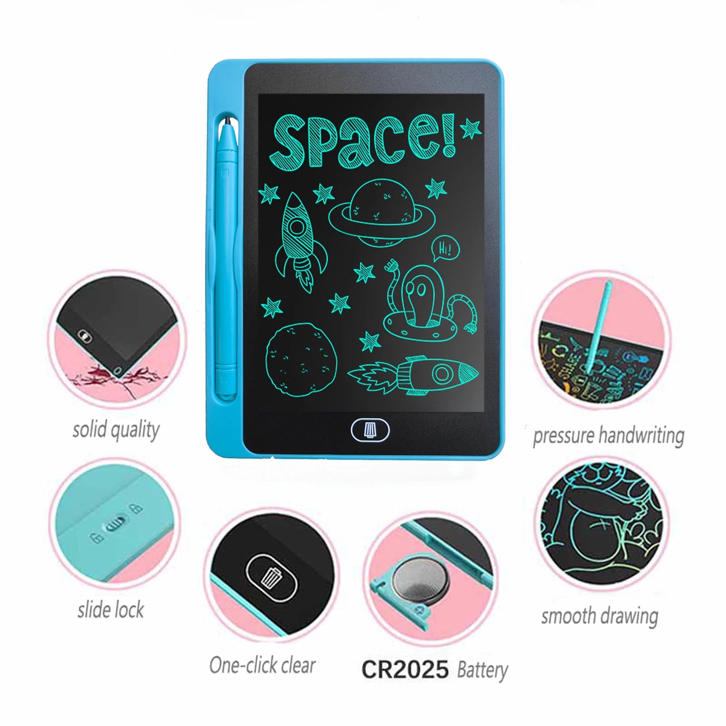 6.5 in Single Color LCD Writing Board , Children's Drawing Toys,Gifts for CHILDREN'S Birthdays, Halloween, Christmas, and Easter