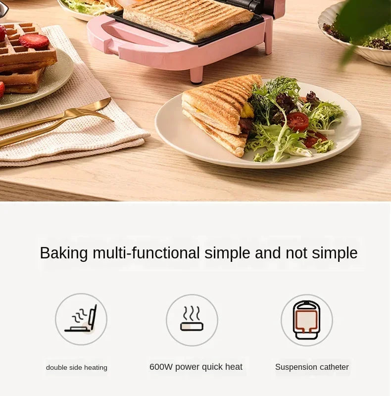 Sandwich machine breakfast machine home light food machine waffle maker machine multi-function heating toast pressure toaster