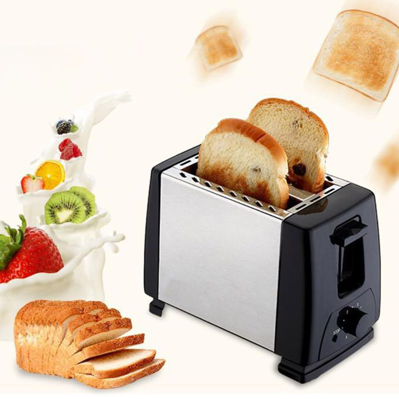 Bread Toaster With Removable Crumb Tray Toasters Cooking Appliances Home 6 Modes 2 Slices Mini Auto Breakfast Drop Shipping