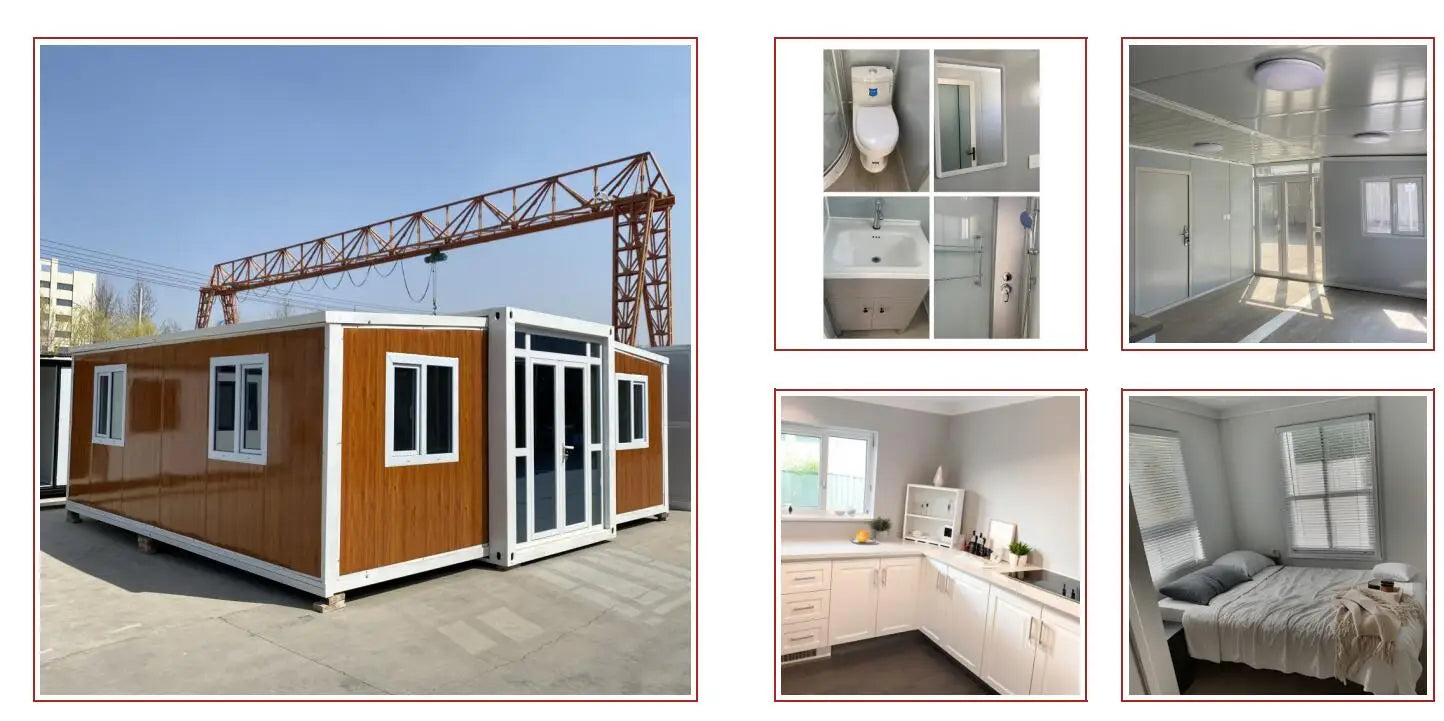 20ft Folding Expandable Container House 3 Bedroom Prefabrication Tiny Room Modular BathRoom 40Ft Prefab