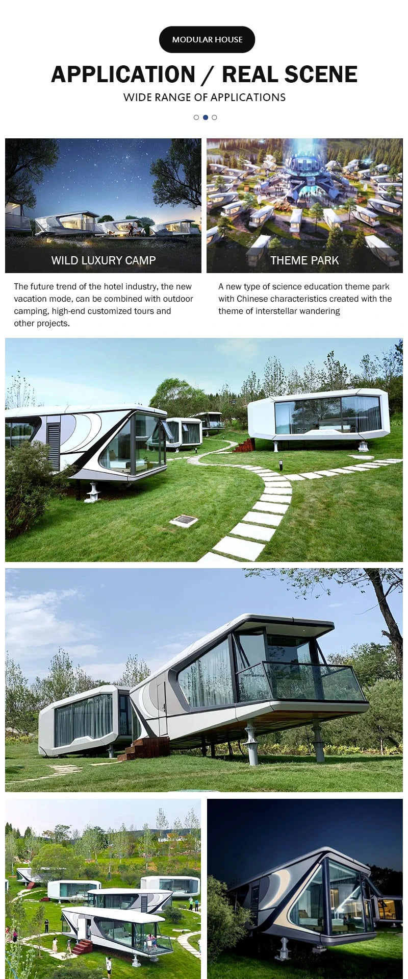 All-in-one Whole House Intelligent Science Fiction House Modular Home Space Capsule Alloy Capsule Hotel Camping Star Capsule