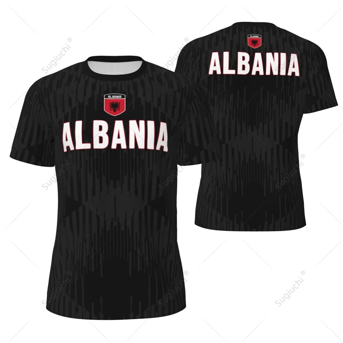 Sports Mesh T-shirt Albania Flag For Running Bike Soccer Tennis Football Fitness Tees 3D Printed Custom