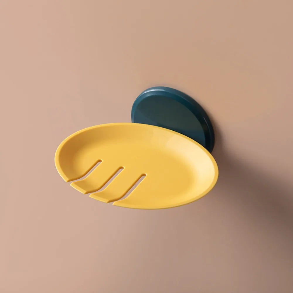 Punch-free Soap Dish Quality Wall Hanging Suction Cup Soap Box Non-slip Self Draining Soap Holder Bathroom