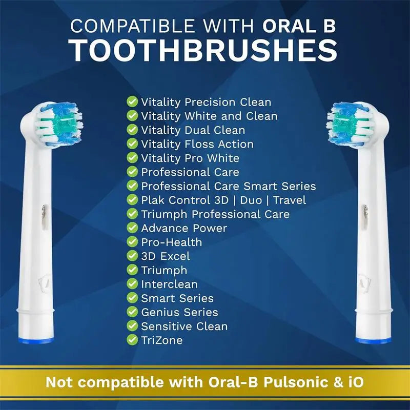 16pcs Replacement Brush Heads For Oral-B Sonic Electric Toothbrush Fit Advance Power/Pro Health/Triumph/3D Excel/Vitality