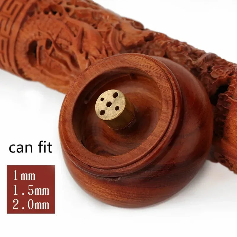Y Vertical Redwood Solid Wood Incense Burner Wooden for Incense Sticks 29cm Living Room Stick Incense Base Home Decoration