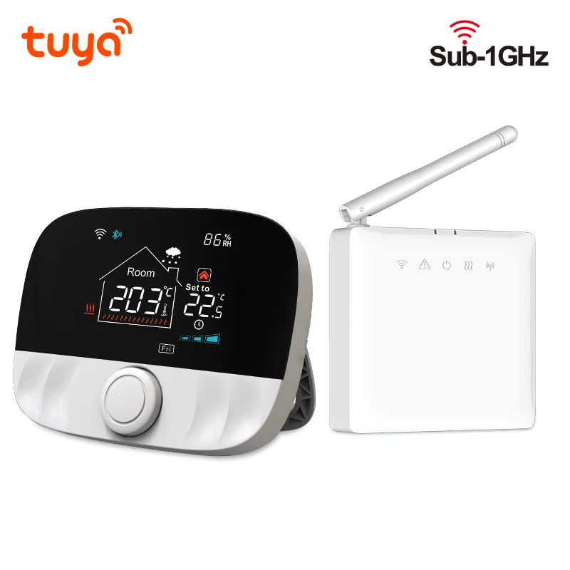 Tuya Smart Home Wifi Boiler Thermostat Wireless Battery Wifi Thermostat For Gas Boiler Warm Floor Electric Google Home Alexa