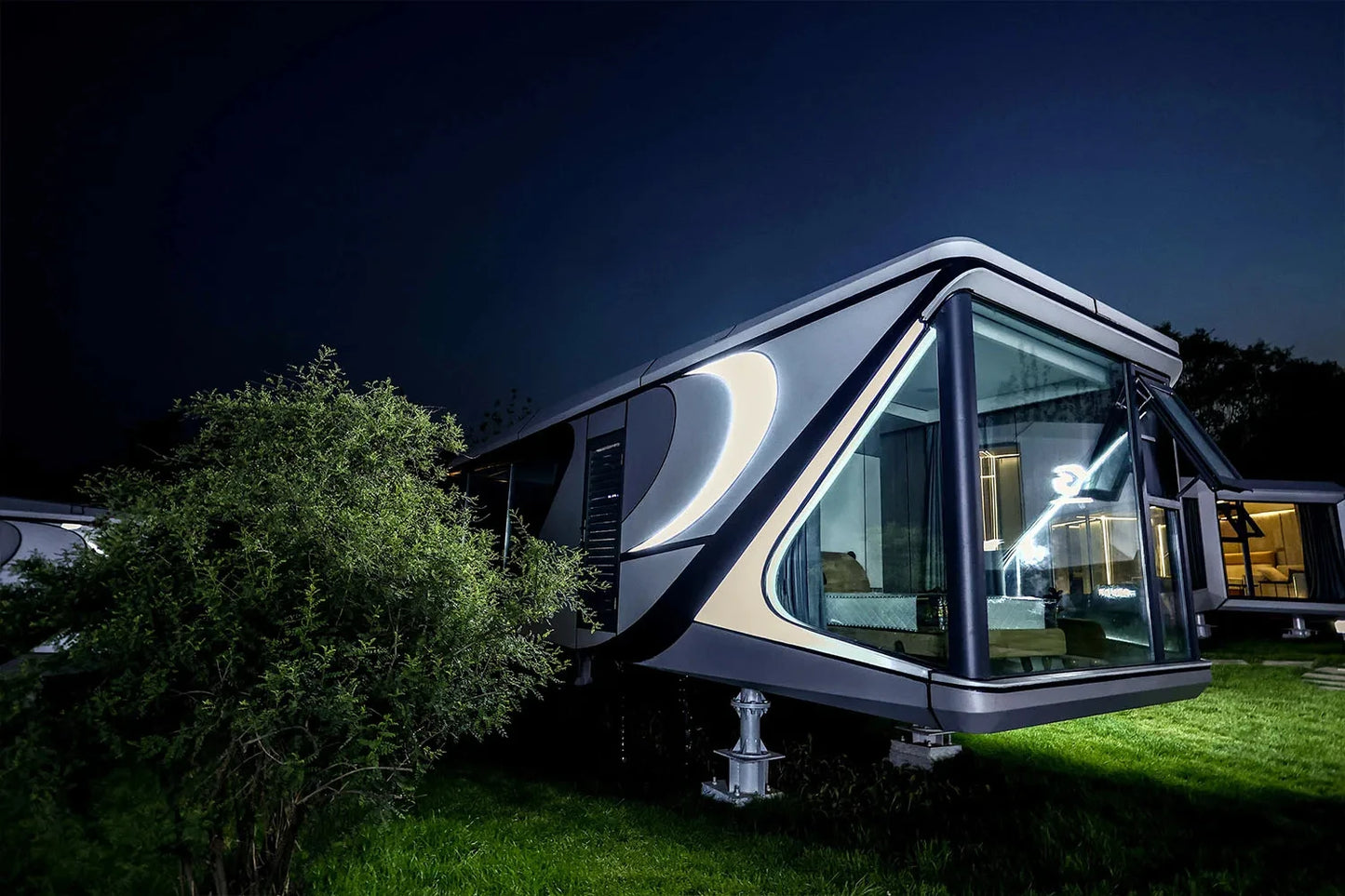 All-in-one Whole House Intelligent Science Fiction House Modular Home Space Capsule Alloy Capsule Hotel Camping Star Capsule