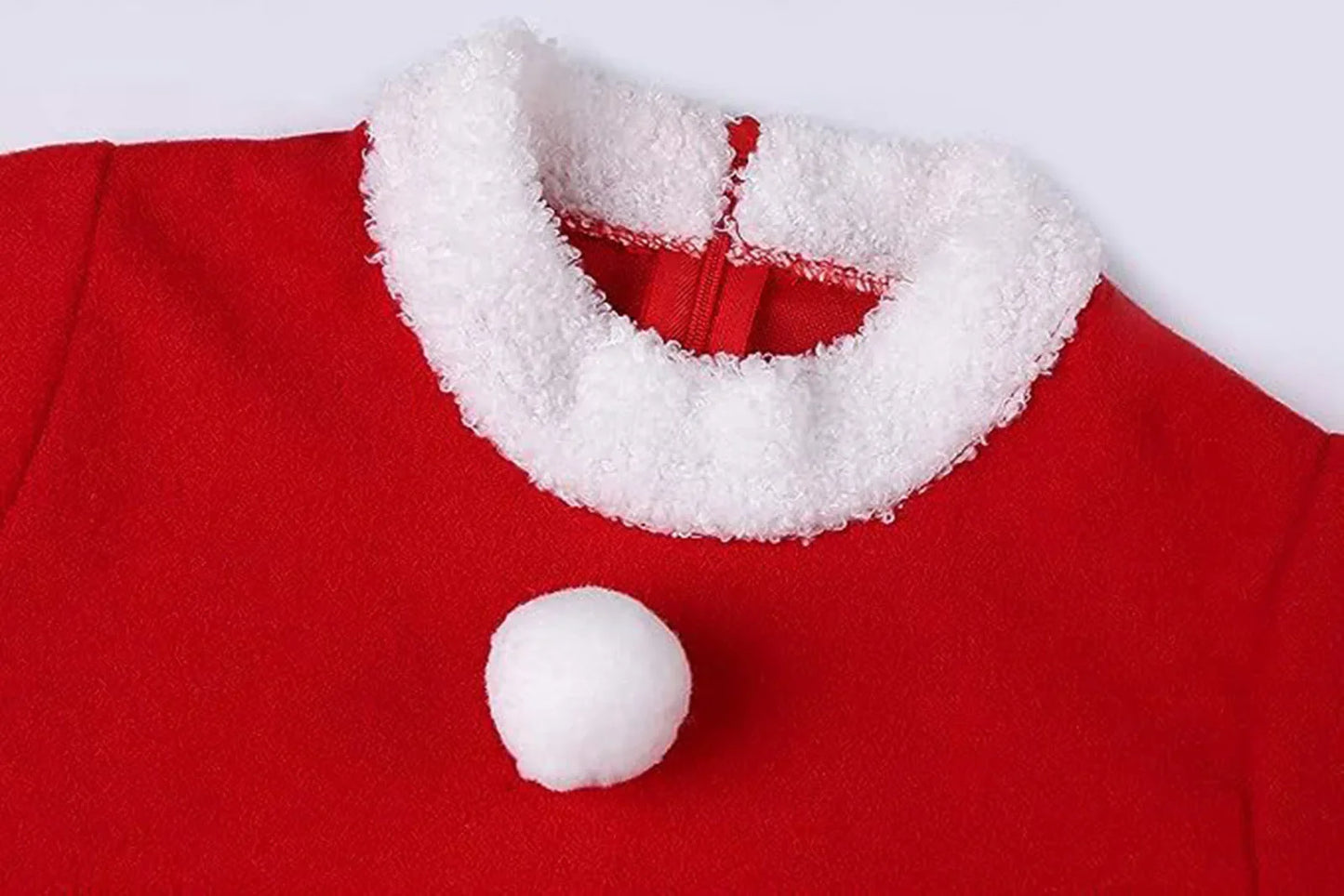 Christmas Dress for Little Girls Santa Claus Cosplay Toddler Kids Fancy Xmas Costume with Hat Child New Year Clothing Set Frocks