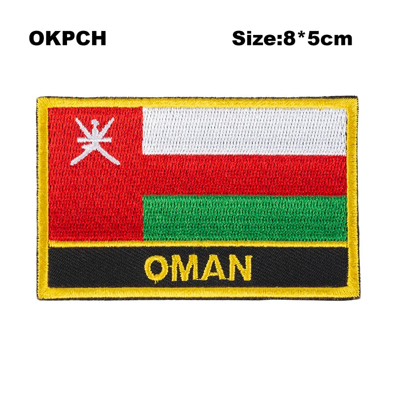 Albania Flag Embroidery Patches Iron on Saw on Transfer patches Sewing Applications for Clothes in Home&Garden