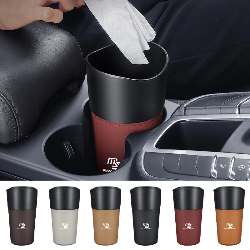 Car Trash Bin Console Rubbish Cans Storage Phone Holder Garbage Box For Mazda 6 3 CX5 5 2 323 CX7 Demio Atenza MX30 CX9 RX8 RX7