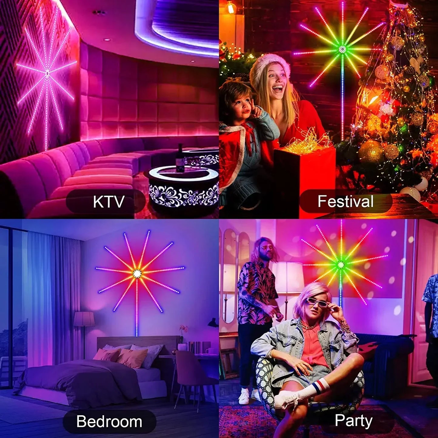 RGB Firework Led Strip Light Bluetooth Smart Neon Strip APP Led Lights Strips Usb 5V Led Strips Christmas Party Home Decor Light