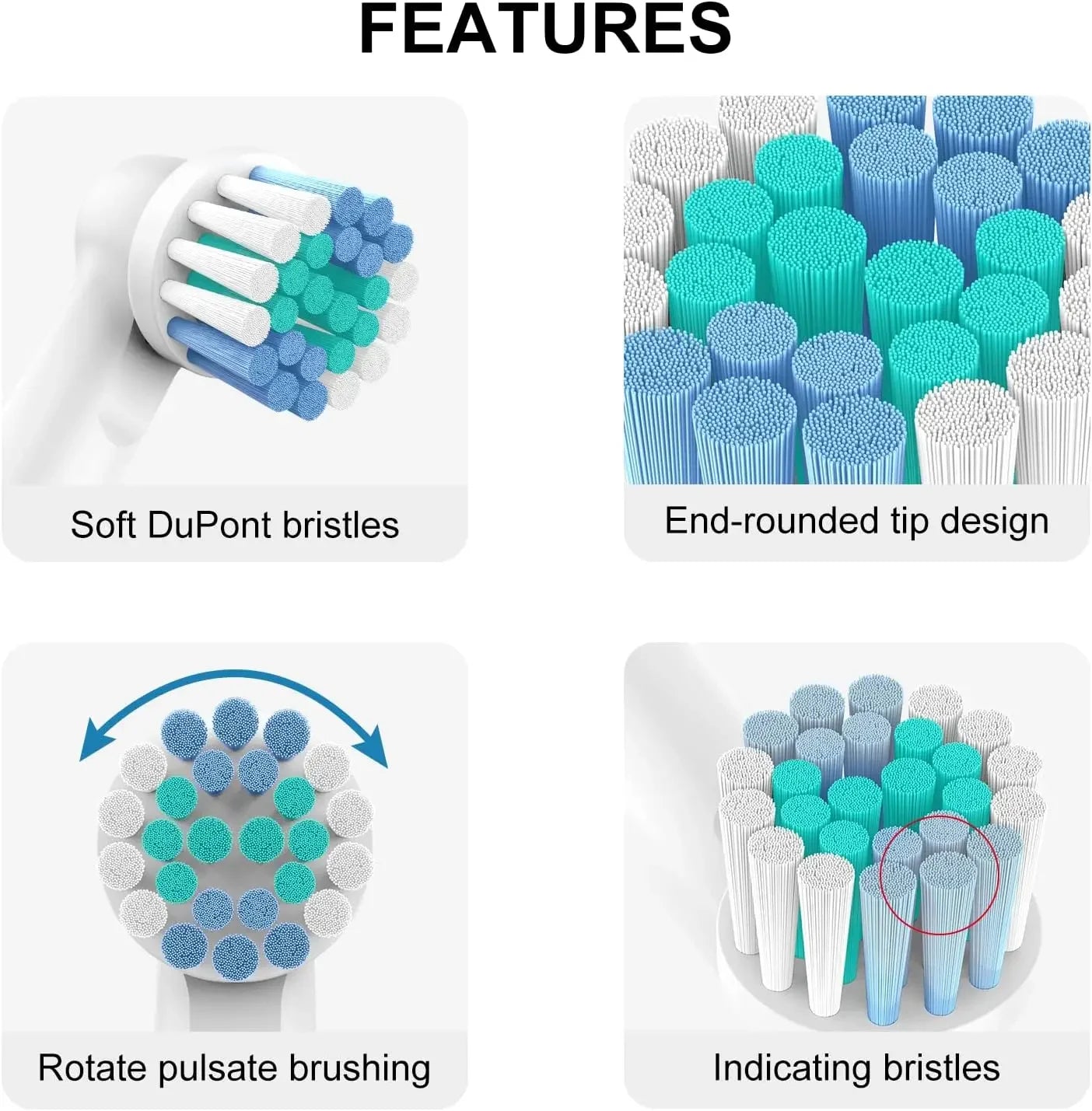 16รReplacement Brush Heads For Oral-B Electric Toothbrush Fit Advance Power/Pro Health/Triumph/3D Excel/Vitality Precision Clean