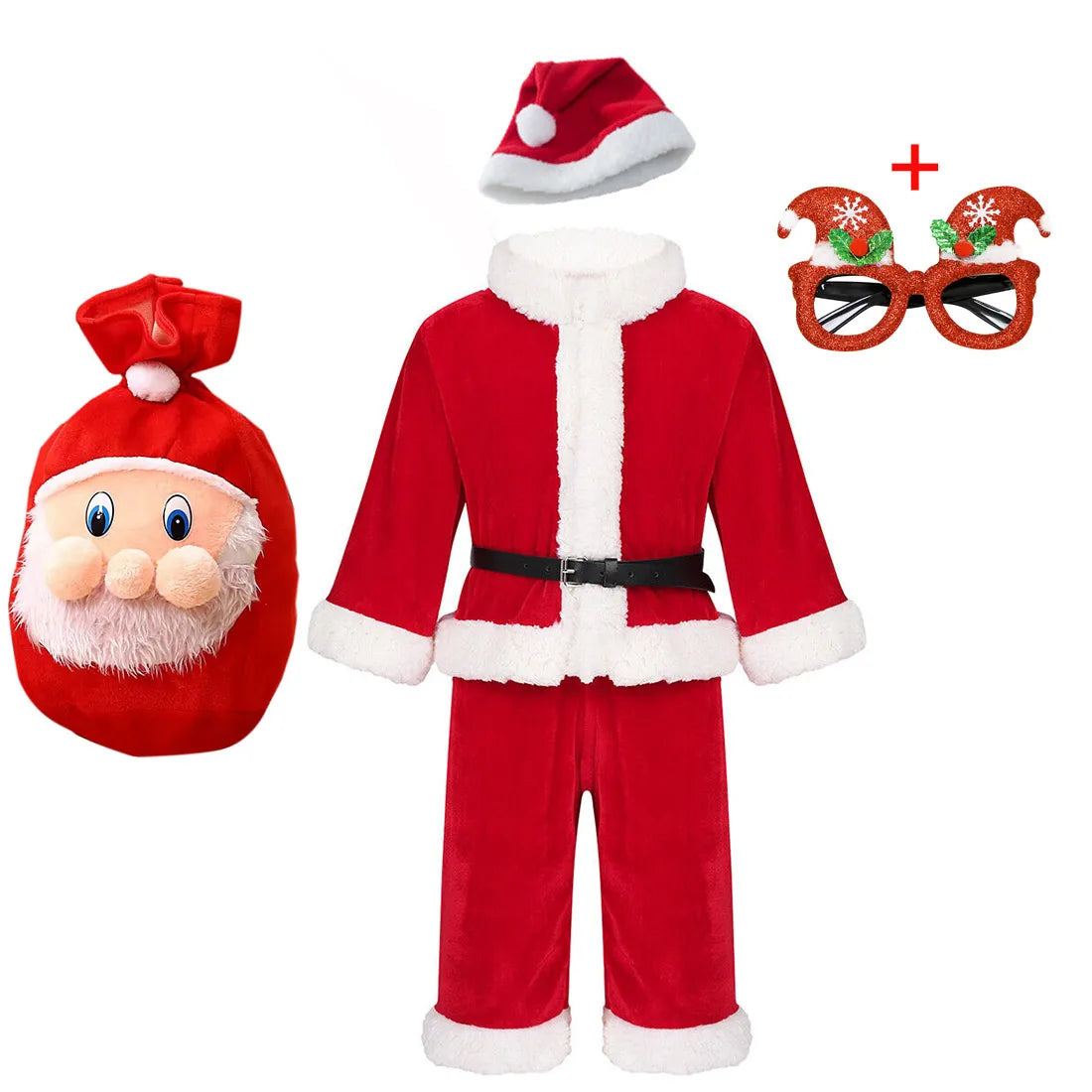 Christmas Dress for Little Girls Santa Claus Cosplay Toddler Kids Fancy Xmas Costume with Hat Child New Year Clothing Set Frocks