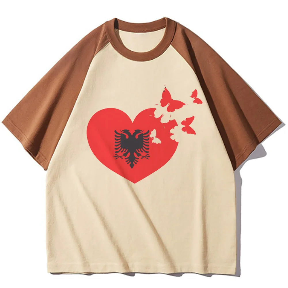 Albania t-shirts women graphic designer funny tshirt female Japanese streetwear harajuku clothes