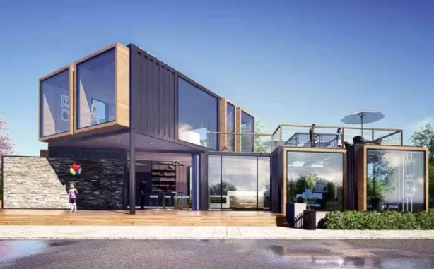 Prefab Container Sunroom Houses, Green Modular Tiny Box Shopping Booth, Mobile Prefab Glass Container House