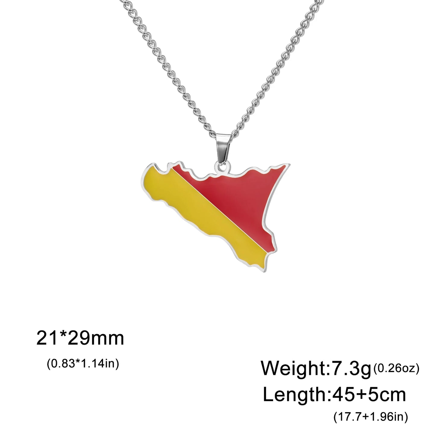 VASSAGO Afghanistan Albania Belize Ethiopia Map Necklace Iraq Chile Germany Italy Ghana Country Map Necklace Sicily Saint Martin