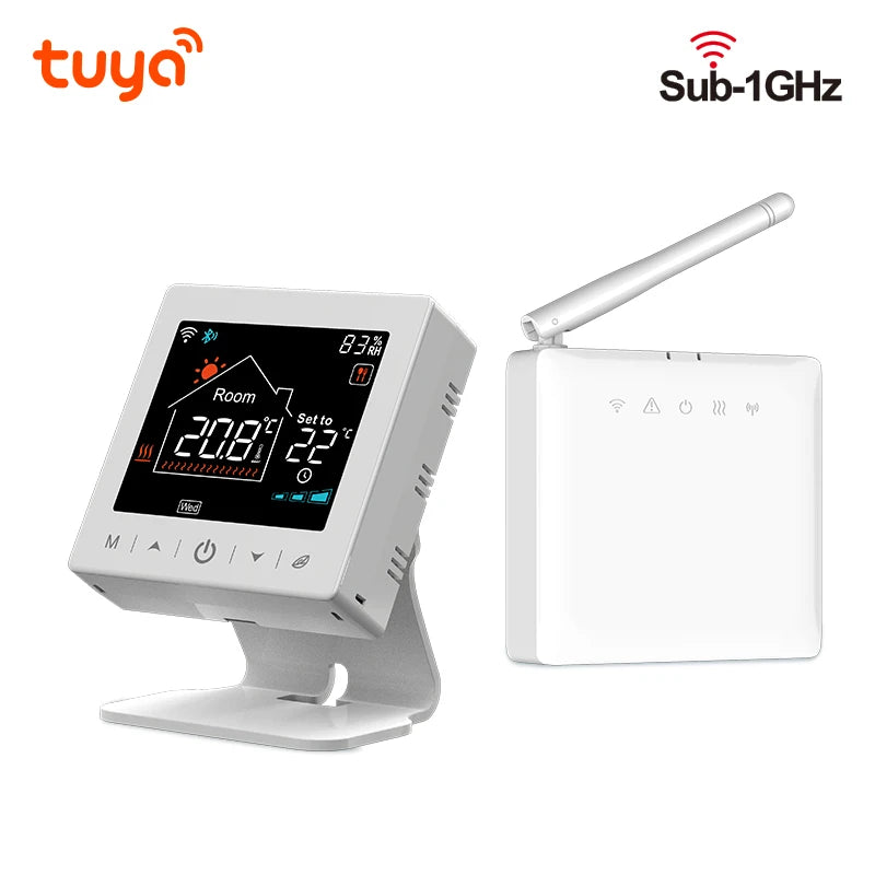 Tuya Smart Home Wifi Boiler Thermostat Wireless Battery Wifi Thermostat For Gas Boiler Warm Floor Electric Google Home Alexa